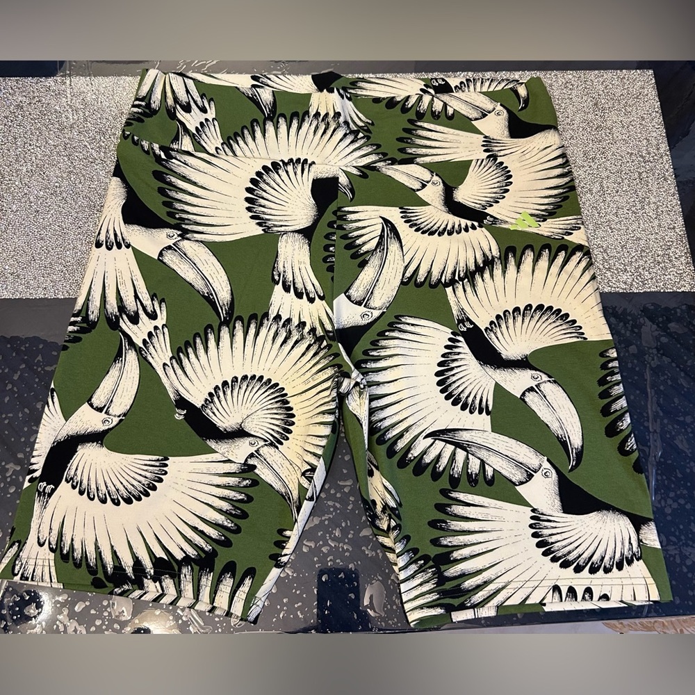 Adidas FARM Rio Green and White Patterned Bike Shorts - Picture 5 of 6